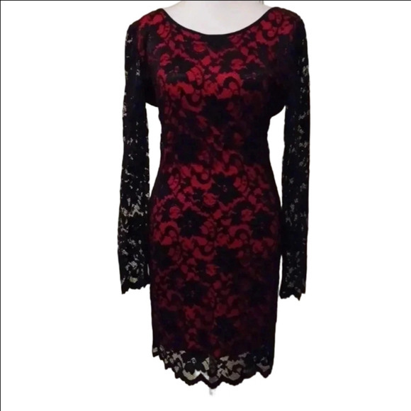 🌺Red and black Frederick's of Hollywood dress🎉 - Picture 1 of 16